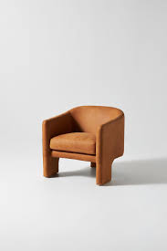Effie Tripod Leather Chair In 2021 Armchair Furniture Living Room Design Decor Curved Sofa Living Room