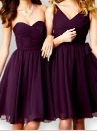 Buy Simple Dress A Line Purple Short Chiffon Bridesmaid Dresses Wedding Par Short Bridesmaid Dresses Purple Bridesmaid Dresses Chiffon Bridesmaid Dresses Short