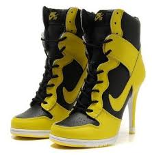 Black And Yellow Tennis Shoes Nike High Heels Yellow Black Nike High Heels Black High Heels Yellow Womens Shoes