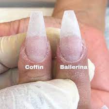 Glitz Accessories And Such On Instagram Coffin Vs Ballerina Shapes The Nail K Ballerina Nails Designs Ballerina Acrylic Nails Ballerina Nails Shape