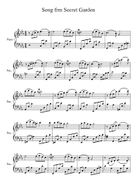 Print And Download Song Frm Secret Garden Piano Songs Piano Sheet Music Print Sheet Music