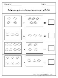 Cel mai bun la matematică. Adunarea Si Scaderea In Concentrul 0 10 Math Subtraction Worksheets Math Subtraction Subtraction Worksheets