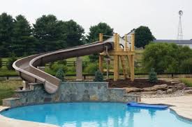20 Backyard Swimming Pool Ideas With Water Slides Pool Water Slide Swimming Pools Backyard Water Slides Backyard
