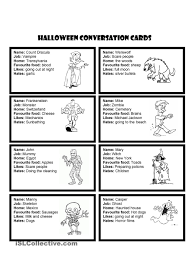 Halloween Conversation Cards Halloween Worksheets Halloween Lesson Conversation Cards