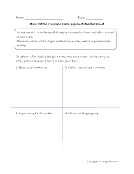 Ethos Pathos Logos Kairos Argumentative Worksheets Ethos Pathos Logos Persuasive Writing Prompts Reading Worksheets