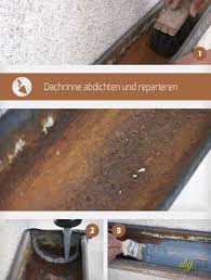 Graben Wind Und Wetter Ihre Lochrigen Spuren In Die Dachrinne Ist Abdichten Ein Gunstiger Behelf Wir Testen Wie Schnell Sich Eine Dachrinne Dach Reparieren