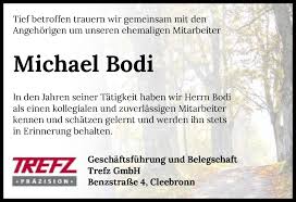 Traueranzeigen von Michael Bodi