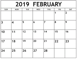 2019 February Calendar Pdf June Calendar Printable Monthly Calendar Printable August Calendar
