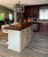 kitchen island with center drawers