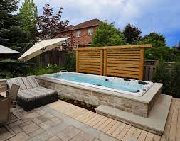 12 Some Of The Coolest Initiatives Of How To Makeover Backyard Landscape Ideas Backyard Spa Hot Tub Backyard Swim Spa Landscaping