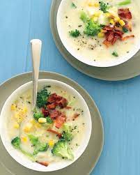 Broccoli Chowder With Corn And Bacon Quick Soup Recipes Soup Recipes Quick Soup
