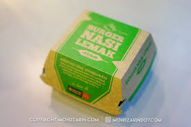 Menyentuh sedikit mengenai nasi lemak pula. Nasi Mcd Dan Burger Nasi Lemak Mohd Zarin