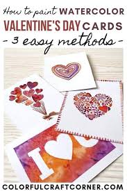 They make a great handmade card idea that kids of all ages (and adults!) will enjoy making. 3 Easy Homemade Watercolor Valentine Cards Video Tutorial Colorful Craft Corner