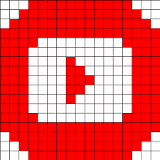 Logo Youtube By Tjalle On Kandi Patterns Graph Paper Art Easy Pixel Art Pixel Art Grid
