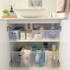 They offer a clean and polished look within the bathroom. Home Architec Ideas Bathroom Cabinet Organizing Ideas