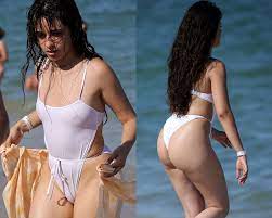 Camila Cabello al desnudo en la playa
