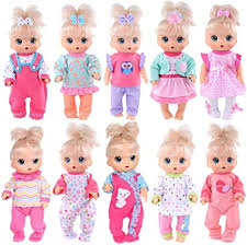 Amazon Com Ibayda 10 Sets Total 26 Pcs Doll Outfits Clothes Accesories For 10 Inch Baby Dolls 12 Inch Alive Baby Dolls New Born Baby Dolls Toys Games