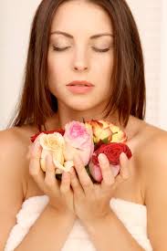 Woman Rose Petals — Stock Photo © PantherMediaSeller #337560608