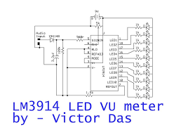 The circuit diagram of the vu meter is show in below figure lm3914 chip has many features and it can be modified to a battery protection circuit and ammeter circuit. Lm3914 Based Led Vu Meter Using Transistor For Multiple Leds All About Circuits