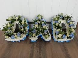 Dad funeral flowers blue and white. Funeral Letters Flowers Coventry Funeral Letters Flowers Delivery By Daisy S Flower Boutique