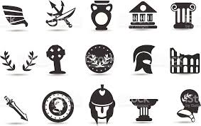 A Set Of Mixed Ancient Roman Symbols From Mystockicons Ancient Roman Art Ancient Rome Map Ancient Symbols