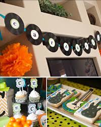 Cool Modern Rock Star Baby Shower Hostess With The Mostess Music Birthday Party Rockstar Birthday Party Music Theme Birthday