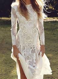 Get the best deals on lace long sleeve wedding dresses and save up to 70% off at poshmark now! Vanligt Langarmad Maxi Klanningar Floryday Long Sleeve Wedding Dress Lace Beach Wedding Dresses Backless Wedding Dresses Lace