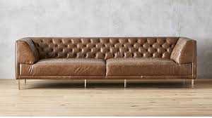 Savile Dark Saddle Brown Leather Tufted Extra Large Sofa Large Sofa Tufted Leather Couch Tufted Leather Sofa