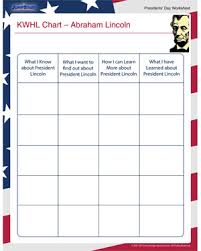 Kwhl Chart Abraham Lincoln Presidents Worksheet Jumpstart