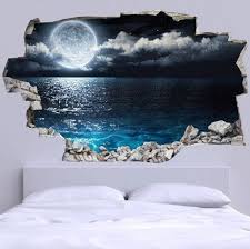 Full Moon Wall Decals Full Moon Wall Stickers Cab 114 Metal Tree Wall Art Tree Wall Art Diy Art Gallery Wall