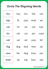 Check spelling or type a new query. Rhyming Words Worksheets For Grade 2 Your Home Teacher