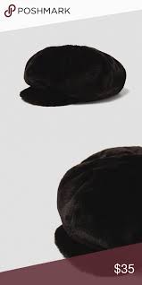 Last Chance Zara Maxi Hair Effect Cap Black Faux Fur Zara Women Accessories Hats