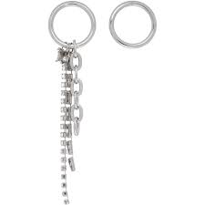MISBHV Silver Asymetric Chains Earrings MISBHV