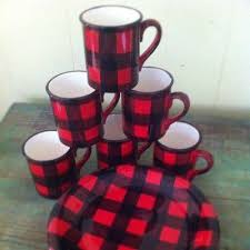 Ralph Lauren Buffalo Plaid Plates Mugs Buffalo Plaid Decor Buffalo Plaid Christmas Plaid Decor