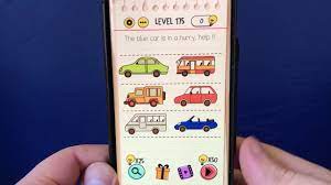 Brain test is an amazing game that does just that; Brain Test The Blue Car Is In A Hurry Help It Youtube