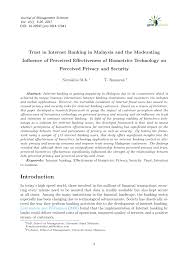 This is actually a correspondence which is sent to confirm or validate details, appointments, oral agreements, or job interviews. Pdf Trust In Internet Banking In Malaysia And The Moderating Influence Of Perceived Effectiveness Of Biometrics Technology On Perceived Privacy And Security
