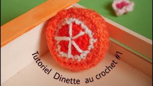 Dinette Au Crochet 1 L Orange Tutoriel Debutant Youtube