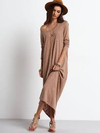 Apricot Scoop Neck Casual Maxi Dress Makemechic Com Cheap Maxi Dresses Maxi Dresses Casual Womens Fashion Dresses Casual