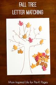 Evergreen tree activities for preschoolers. Fall Tree Letter Matching Game