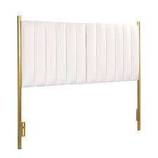 This is a really nice headboard. Queen Chloe Contemporary And Glam Headboard Gold Cream Velvet Lumisource Target
