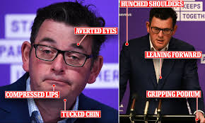 Victorian premier daniel andrews gives first press conference since break by sean baumgart posted 4 d days ago tue tuesday 3 nov november 2020 at 9:02pm , updated 3 d. Body Language Experts Analyse Victoria Premier Daniel Andrews Coronavirus Press Conferences Daily Mail Online
