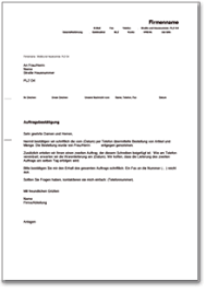 Ein beispiel für eine solche klare aussage ist: Bestatigung Eines Telefonischen Auftrags At Musterbrief Download