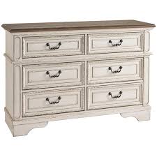 Shop for tall black dresser online at target. Ashley Furniture Realyn 6 Drawer Double Dresser In White And Brown Walmart Com Walmart Com