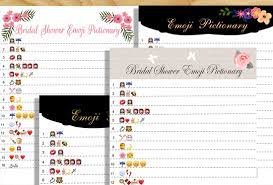 Bridal emoji pictionary is a fun and entertaining game for a modern bridal shower. Free Printable Bridal Shower Emoji Pictionary Game