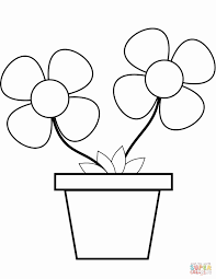 Beautiful drawings with patterns and small details. Flower Pot Coloring Page Elegant Flowers In A Pot Coloring Page Free Printable Coloring Pages Flower Coloring Pages Coloring Pages