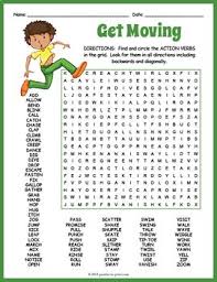 Giant Action Verbs Word Search Verb Words Action Verbs Kids Sunday School Lessons