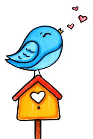 Vogel Auf Einem Vogelhaus In 2020 Kawaii Zeichnungen Einfache Niedliche Zeichnungen Niedliche Zeichnungen