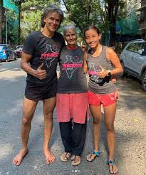 We as youths inspired by his actions decided to click his pictures but not disturb him as he was running. Milind Soman Wife Ankita Konwar Flaunt A Kiss For New Vegan Fashion Campaign Watch