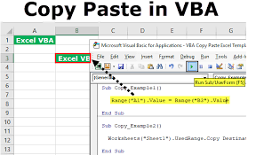 vba copy paste top ways to copy and paste in vba with