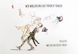 Gästebücher für einen besonderen geburtstag. Karte Hochzeit Wir Wollen Uns Auf Handen Tragen In Guten Wie In Schlechten Tagen Pigmento Kunst Design